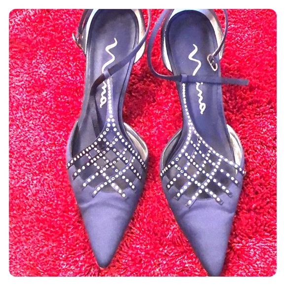 Nina Shoes - 4β Navy Blue jeweled strap shoes Nina Shoes - 4β Navy Blue jeweled strap shoes